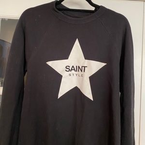 Saint Style Black Soft Crewneck Sweater M
